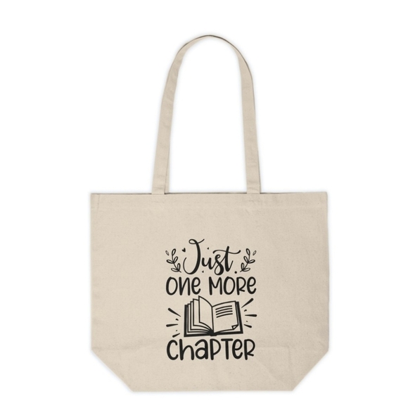 Just One More Chapter Custom Tote Bag - Picture 2 of 4